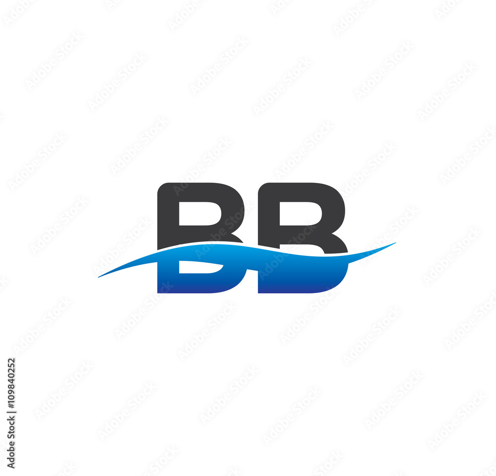 bb initial logo with swoosh blue and grey bb initial logo with swoosh blue and grey