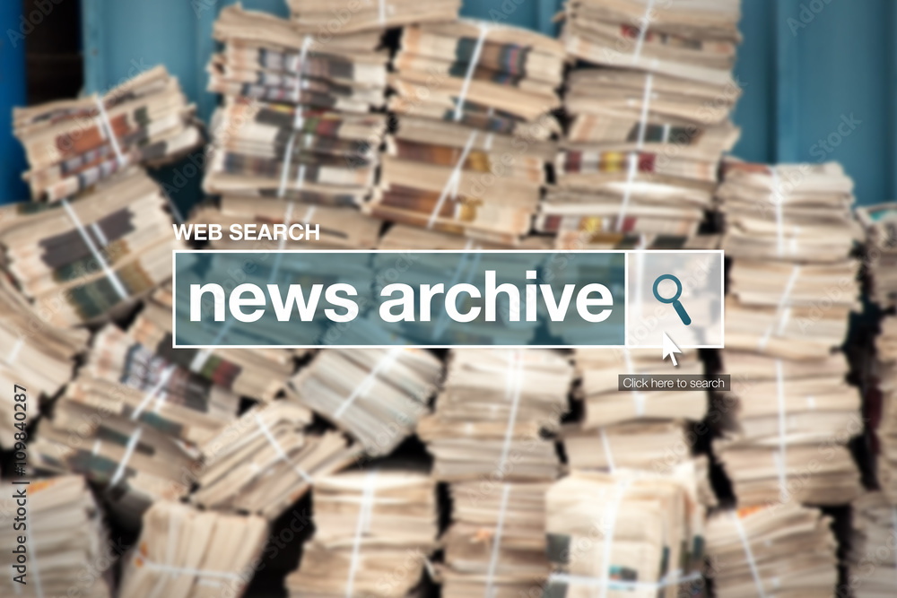 Fototapeta premium Web search bar glossary term - news archive
