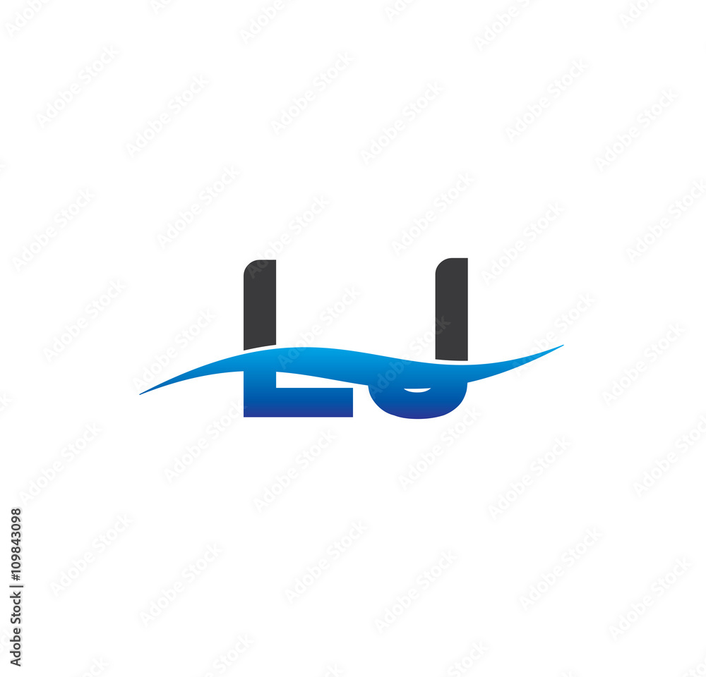 lj initial logo with swoosh blue and grey lj initial logo with swoosh blue and grey