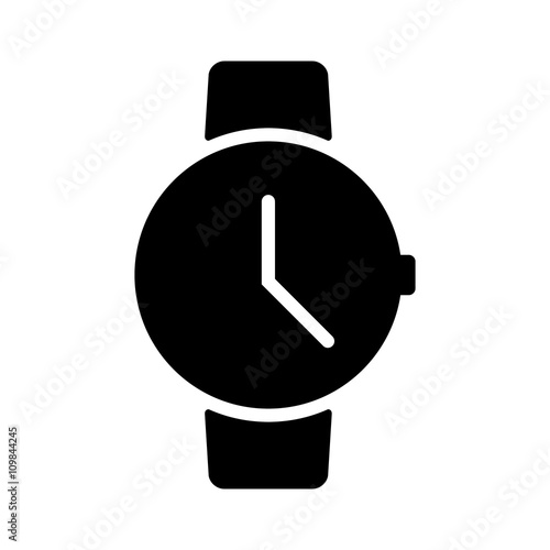 Rounded smartwatch / smart watch with clock face icon for websites