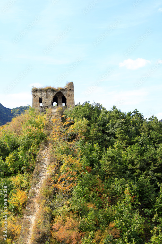 In autumn, the Great Wall of China In autumn, the Great Wall of China