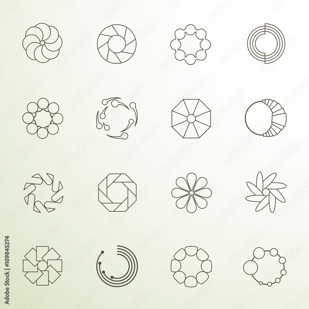 Outline diagrams, templates, web elements Outline diagrams, templates, web elements