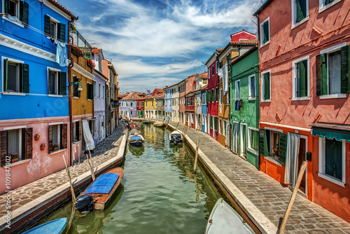 The Empty Canals of Burano, Italy Sparkle on a Summer Day