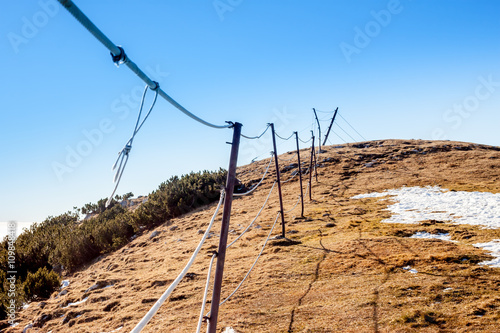 fence on top ot the mountain photo