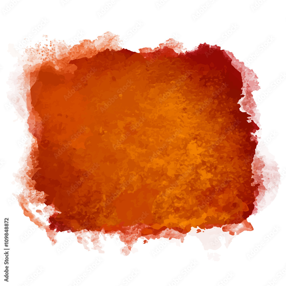 Watercolor paint stain isolated 