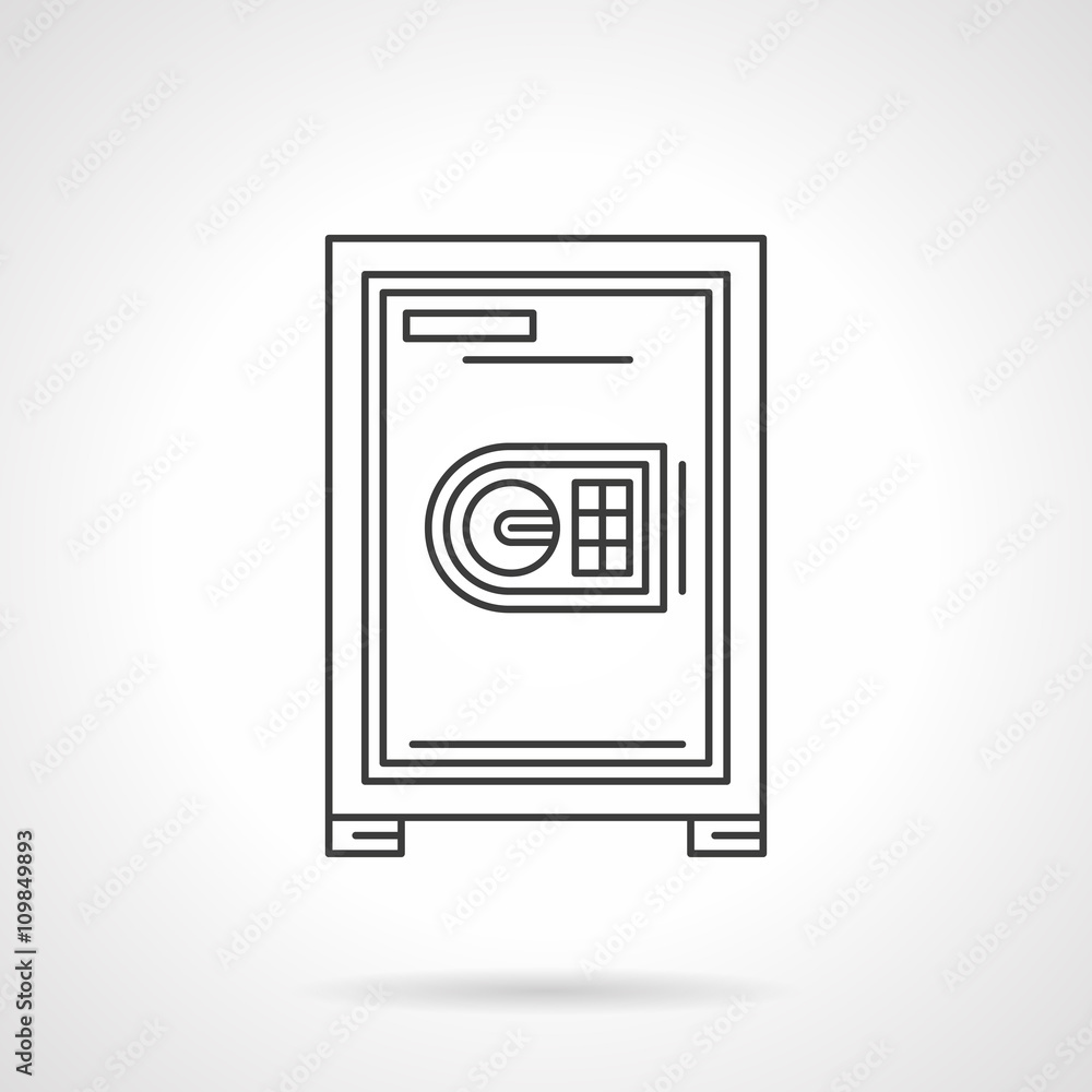 Safe for office flat line vector icon Safe for office flat line vector icon
