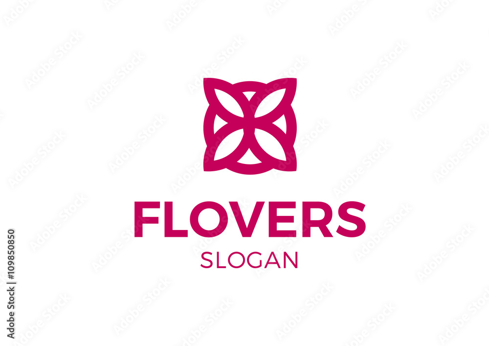 Obraz premium Love Flower Logo - Agency