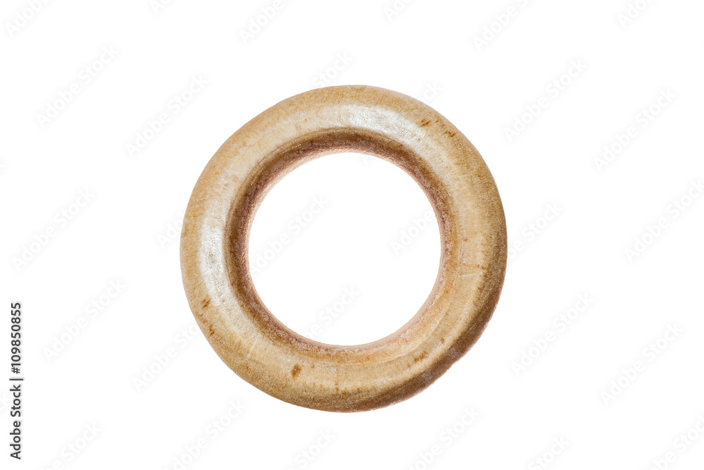 The wooden circle isolated on a white background The wooden circle isolated on a white background