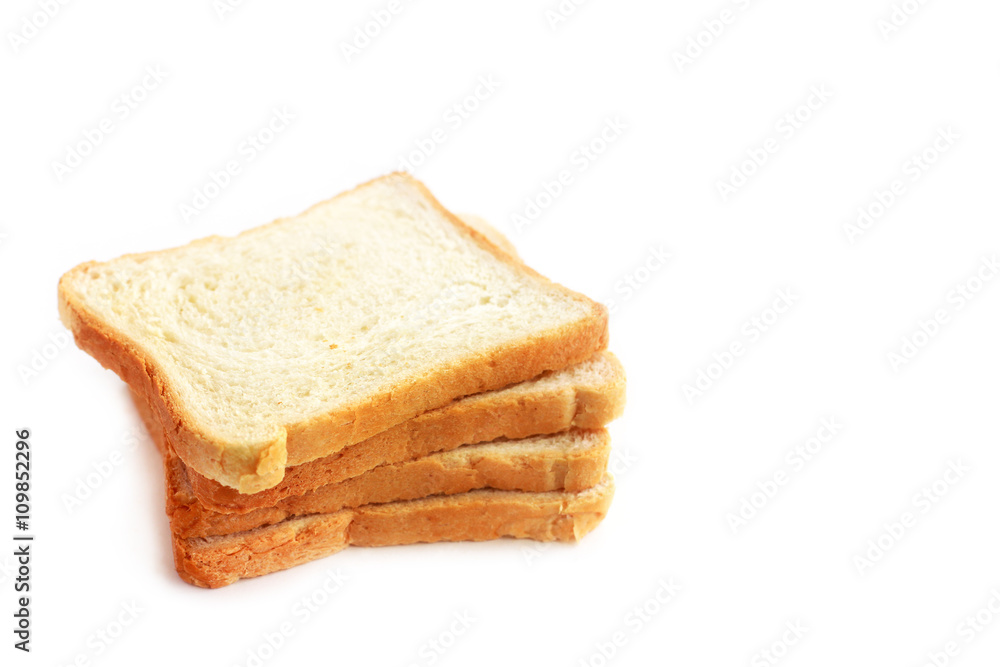 Slices of bread isolated on white background Slices of bread isolated on white background