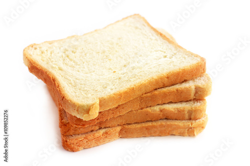 Slices of white bread 