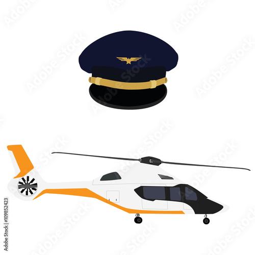 Helicopter and pilot cap