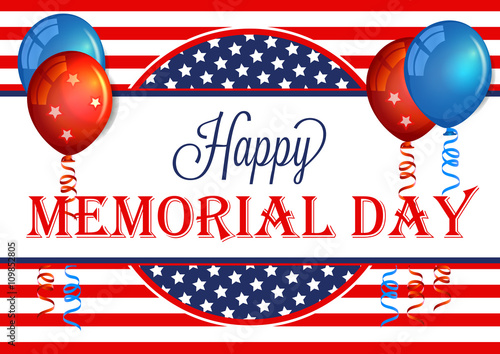Happy Memorial Day Banner.