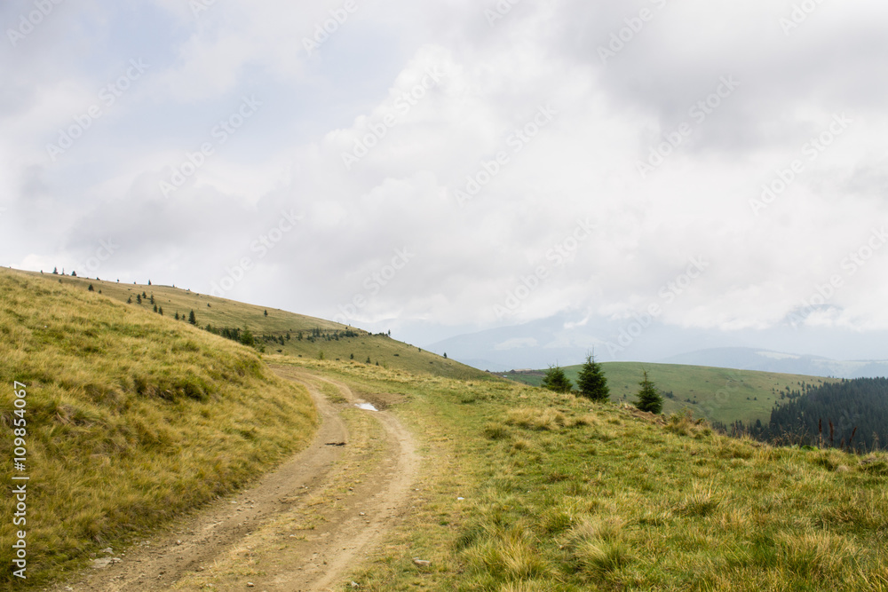 summer landscape of Marmarosy mountains range of Carpathian mountains on the Ukraine and Romania border summer landscape of Marmarosy mountains range of Carpathian mountains on the Ukraine and Romania border