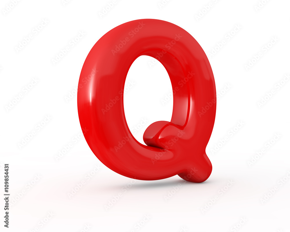 Inlate shiny red letter, 3d illustration. Inlate shiny red letter, 3d illustration.