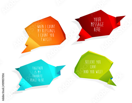 Set of speech bubbles with place for your own text or using slog