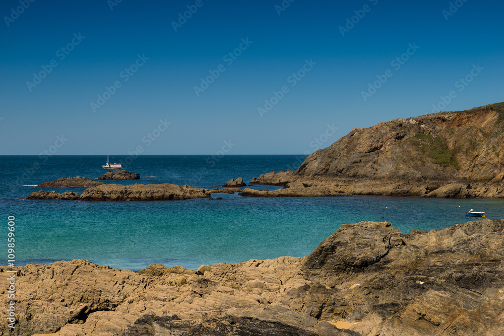 Blue sea in northern Spain
