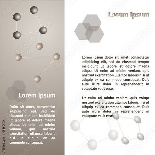 Abstract structure. Brochure, flyer or report for business, template vector.