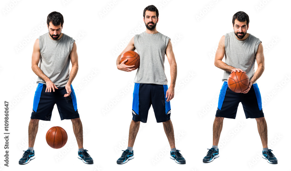 Man playing basketball Man playing basketball