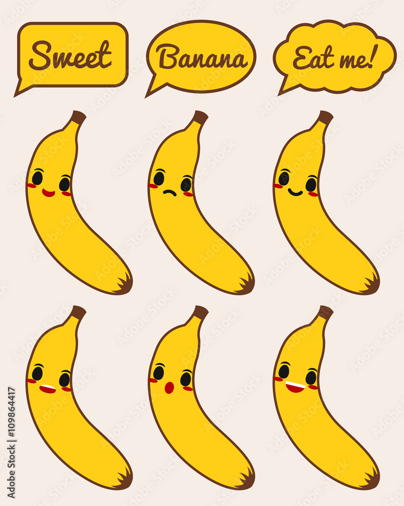 Flat banana character