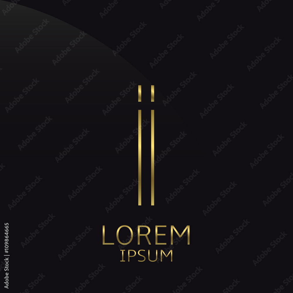 Golden I Letter Golden I Letter