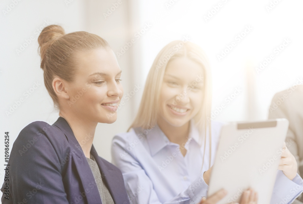 business team with tablet pc having discussion business team with tablet pc having discussion