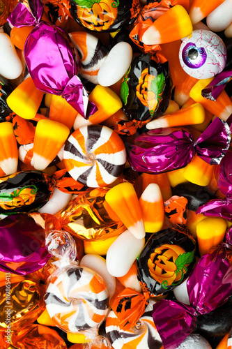 mixed colorful candies.