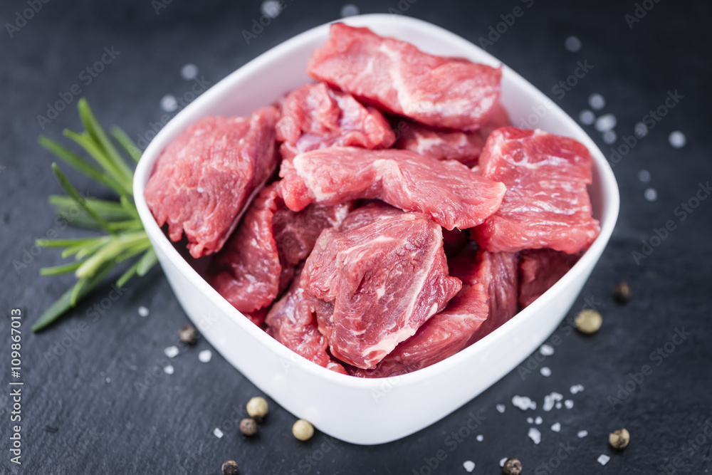 Chopped Beef Steak (selective focus) Chopped Beef Steak (selective focus)