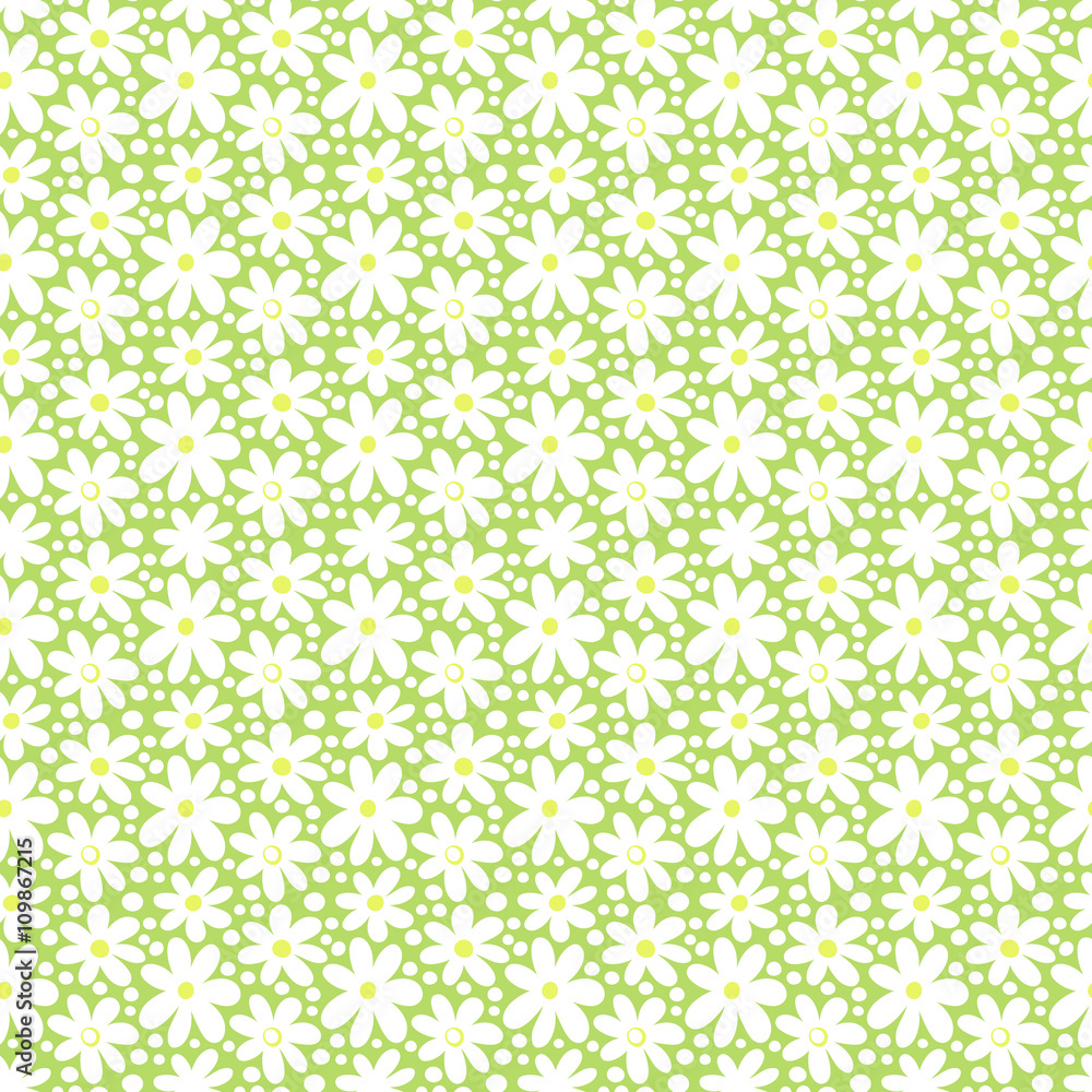 Seamless pattern with decorative daisy flowers Seamless pattern with decorative daisy flowers