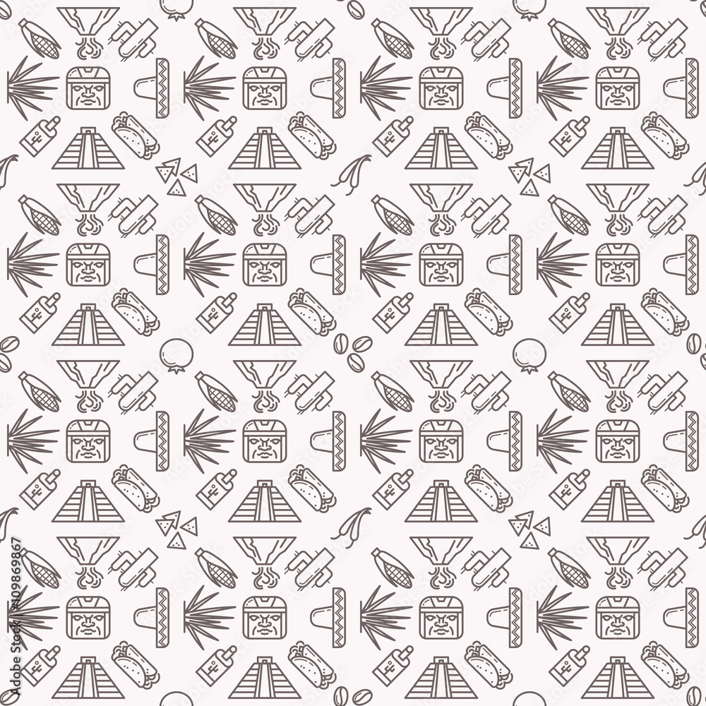 Mexican Seamless pattern. Mexican Seamless pattern.