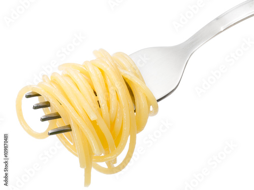 Plain Spaghetti on a fork