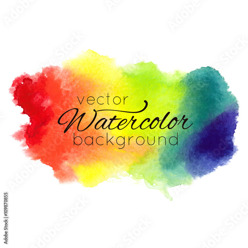 Watercolor hand painted rainbow background