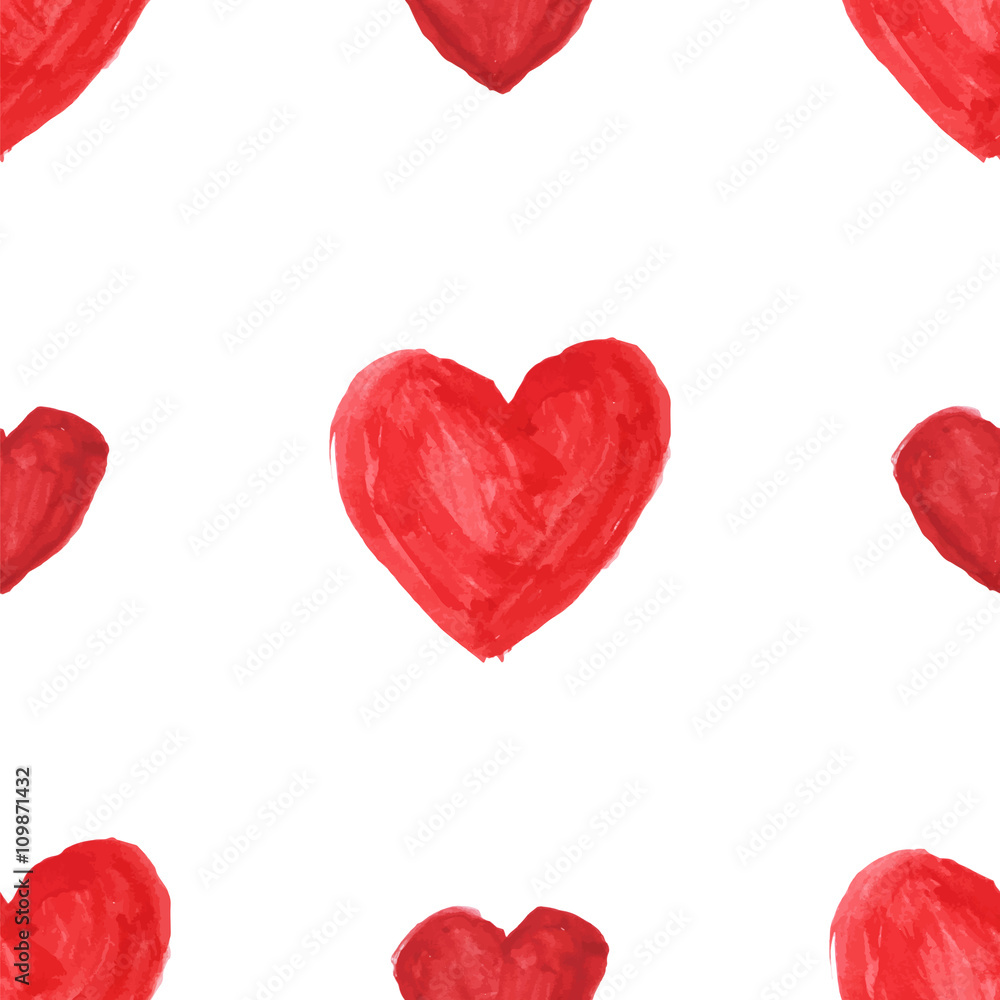 Seamless love pattern. Vector hearts.