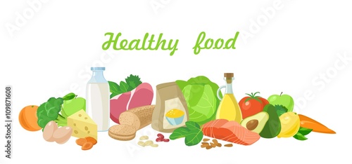 Healthy food. Vector