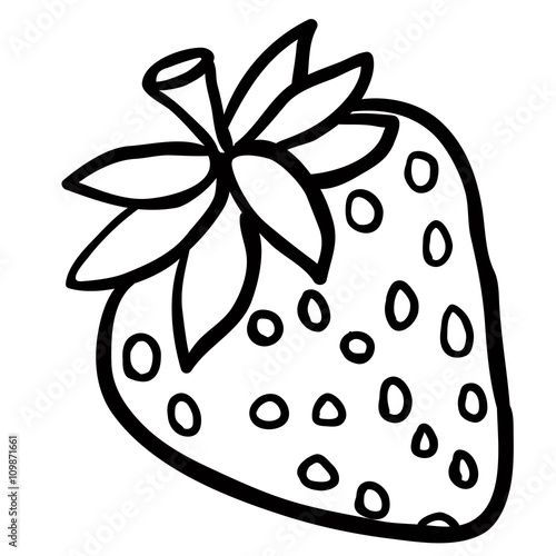 black and white strawberry