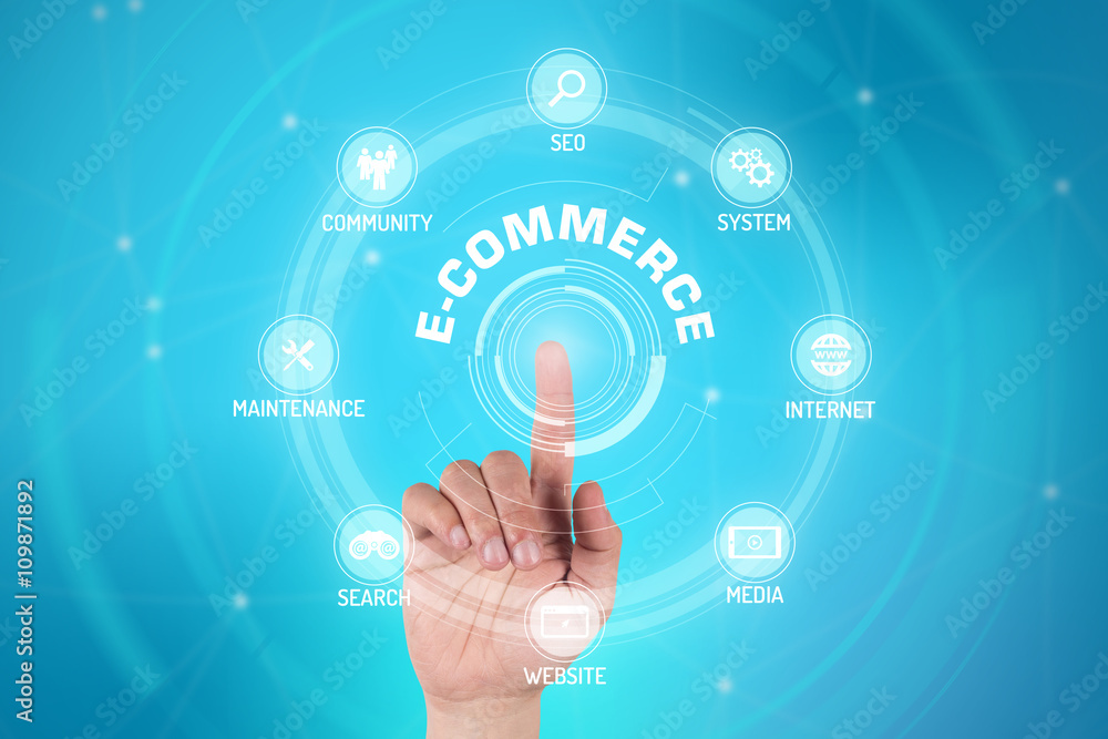 E-COMMERCE TECHNOLOGY COMMUNICATION TOUCHSCREEN FUTURISTIC CONCE E-COMMERCE TECHNOLOGY COMMUNICATION TOUCHSCREEN FUTURISTIC CONCE
