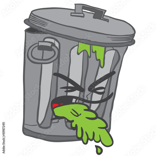 garbage can puke