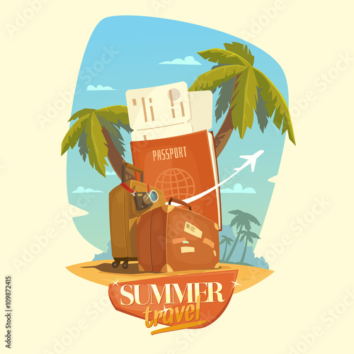 Illustration for Summer travel.