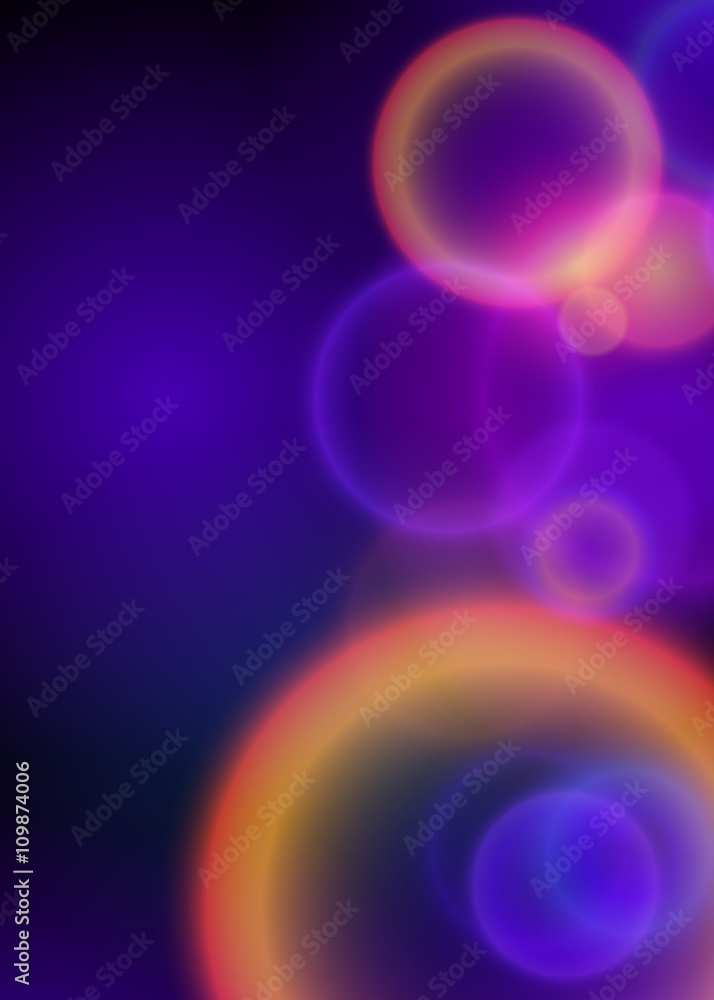 Cover page A4 brochure layout dark blue background blur circle Cover page A4 brochure layout dark blue background blur circle