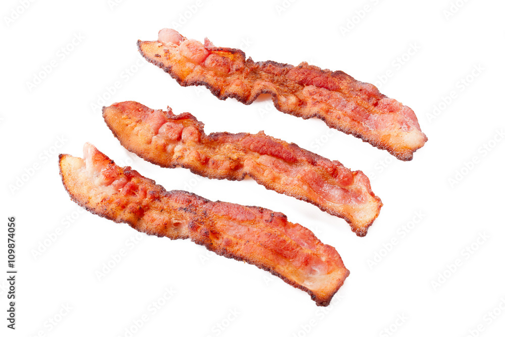 close-up of smoked bacon. close-up of smoked bacon.