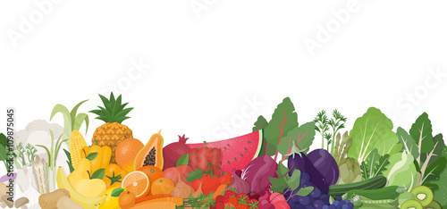 A rainbow of fruit and vegetables