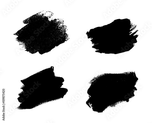 Collection of vector art brushes. Hand crafted custom grunge brushes with rough edges.