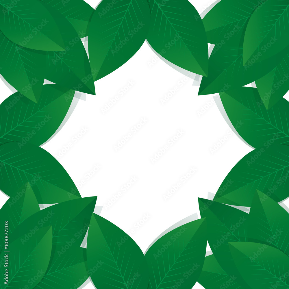 Fototapeta premium Green Leafs. Vector illustration and Background.
