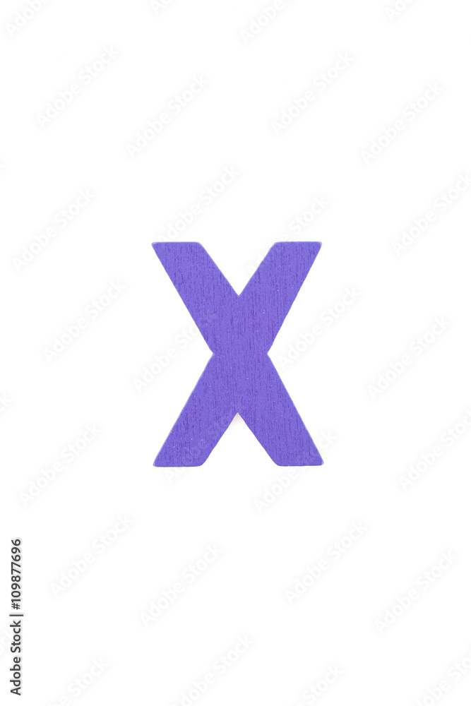 Isolated X capital letter Isolated X capital letter