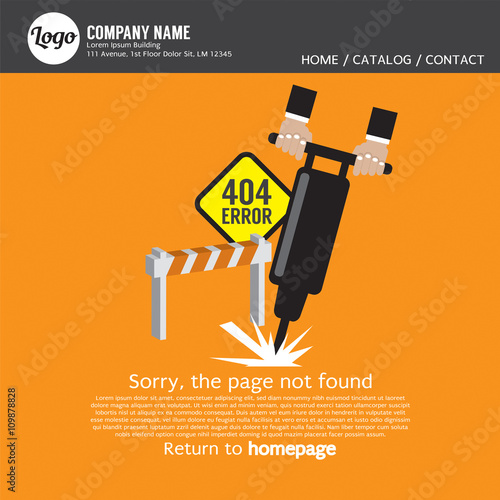 Page Not Found Error 404 Vector Illustration.
