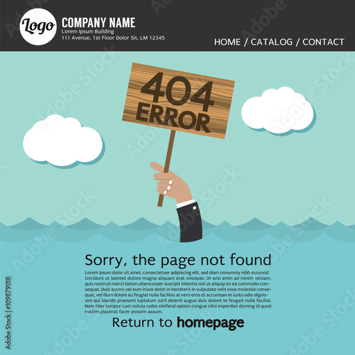 Page Not Found Error 404 Vector Illustration.