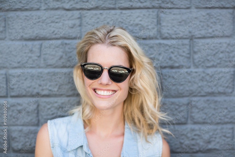 Portrait of young woman in sunglasses Portrait of young woman in sunglasses
