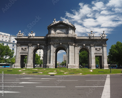 The Puerta de Alcala in Plaza de la Independencia  Madrid, Spain