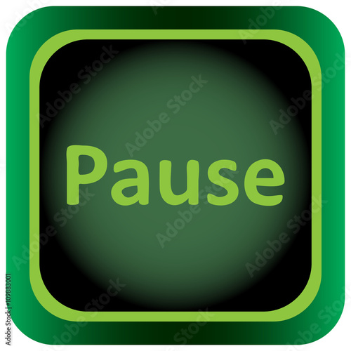 Icon green word pause