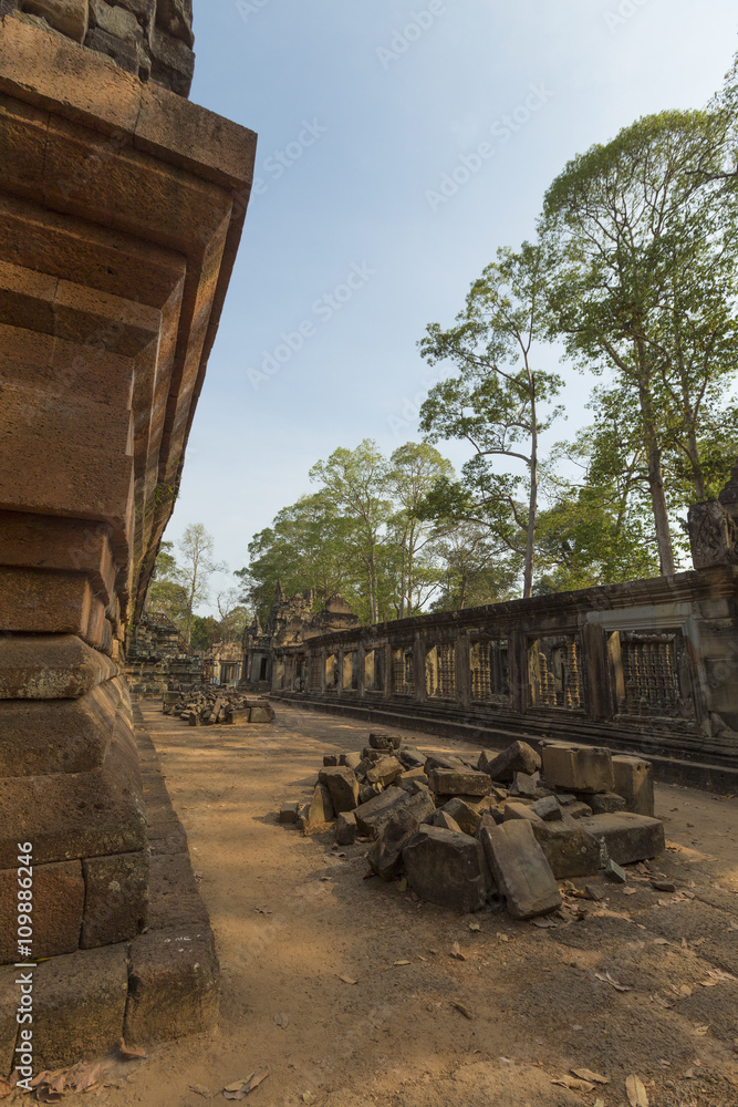 Details of Ta Keo Angkor temple, UNESCO site in Cambodia