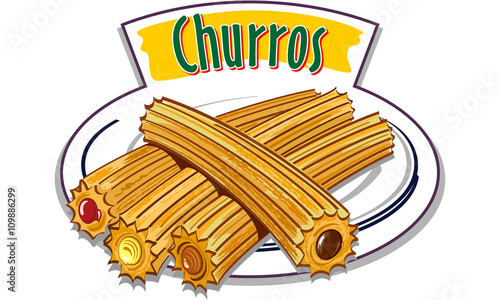 Churros vector photo